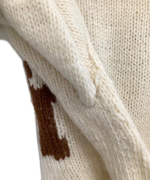 Mcmachan Woolen（マクマーンウーレン）Mcmachan Woolen (マクマーンウーレン) ニット アイボリー×ブラウン サイズ:表記なしの古着・服飾アイテム
