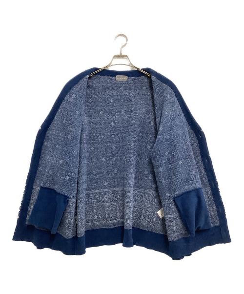 nestwell（ネストウェル）nestwell (ネストウェル) バンダナカーディガン ブルー サイズ:Lの古着・服飾アイテム