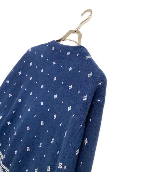nestwell（ネストウェル）nestwell (ネストウェル) バンダナカーディガン ブルー サイズ:Lの古着・服飾アイテム
