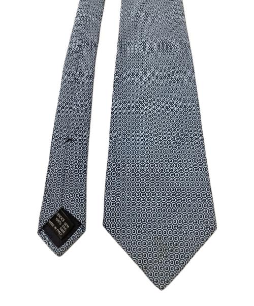 GUCCI（グッチ）GUCCI (グッチ) シルクネクタイ ブラック×スカイブルー サイズ:不明の古着・服飾アイテム