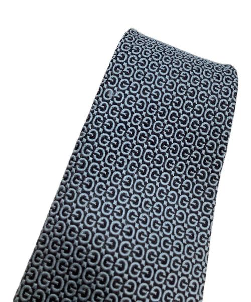 GUCCI（グッチ）GUCCI (グッチ) シルクネクタイ ブラック×スカイブルー サイズ:不明の古着・服飾アイテム