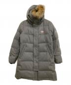 DANTON×BEAMSダントン×ビームス）の古着「ファー付きロングダウンジャケット」｜グレー
