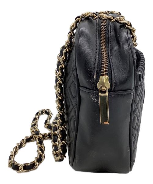TORY BURCH（トリーバーチ）TORY BURCH (トリーバーチ) チェーンショルダーバッグ ブラック×ゴールドの古着・服飾アイテム