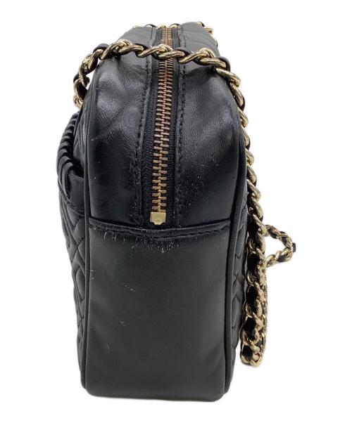 TORY BURCH（トリーバーチ）TORY BURCH (トリーバーチ) チェーンショルダーバッグ ブラック×ゴールドの古着・服飾アイテム