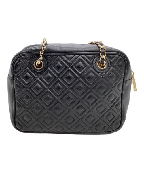 TORY BURCH（トリーバーチ）TORY BURCH (トリーバーチ) チェーンショルダーバッグ ブラック×ゴールドの古着・服飾アイテム