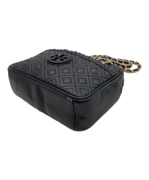 TORY BURCH（トリーバーチ）TORY BURCH (トリーバーチ) チェーンショルダーバッグ ブラック×ゴールドの古着・服飾アイテム