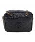 TORY BURCH（トリーバーチ）の古着「チェーンショルダーバッグ」｜ブラック×ゴールド