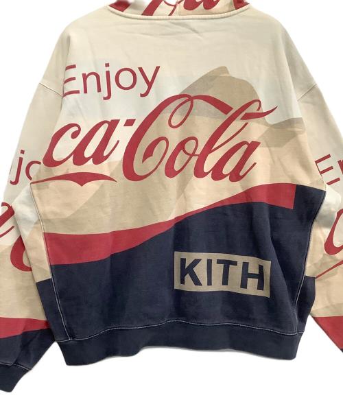 KITH（キス）KITH (キス) Coca Cola (コカコーラ) プルオーバーパーカー ホワイト×レッド サイズ:XXLの古着・服飾アイテム