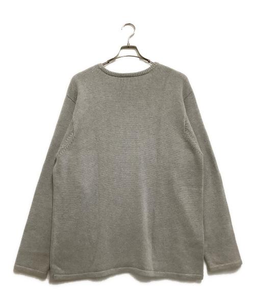 POLO RALPH LAUREN（ポロ・ラルフローレン）POLO RALPH LAUREN (ポロ・ラルフローレン) 刺繍ニット グレー サイズ:XLの古着・服飾アイテム