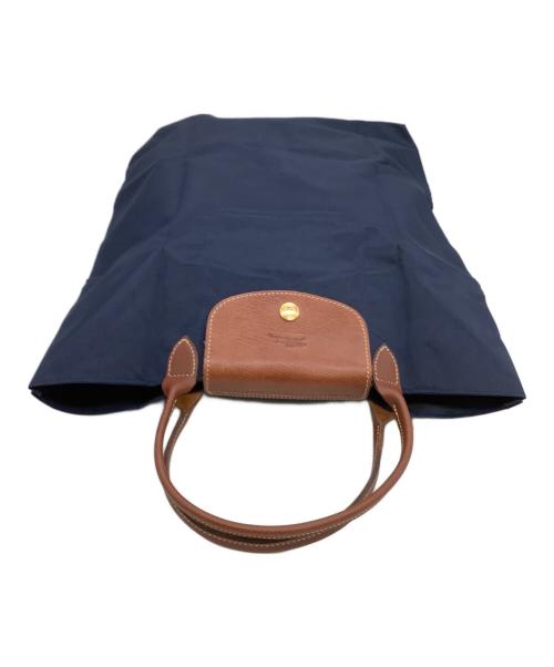 LONGCHAMP（ロンシャン）LONGCHAMP (ロンシャン) トートバッグ プリアージュS ネイビー×ブラウンの古着・服飾アイテム