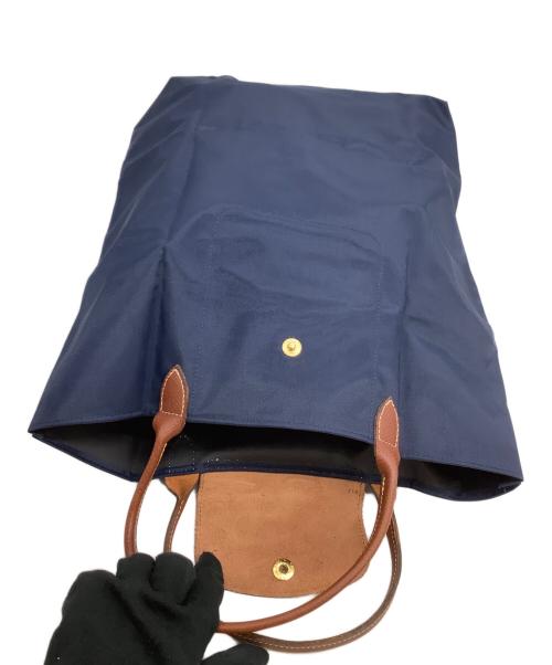 LONGCHAMP（ロンシャン）LONGCHAMP (ロンシャン) トートバッグ プリアージュS ネイビー×ブラウンの古着・服飾アイテム