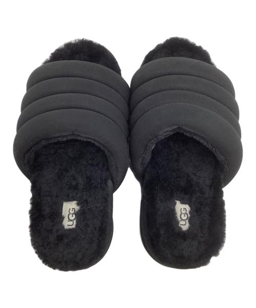 UGG（アグ）UGG (アグ) シープスキンファーサンダル ブラック サイズ:25の古着・服飾アイテム