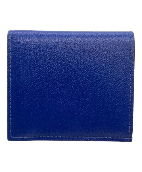 L'arcobalcno（ラルコバレーノ）L'arcobalcno (ラルコバレーノ) 2つ折り財布 ブルー×ブラウンの古着・服飾アイテム