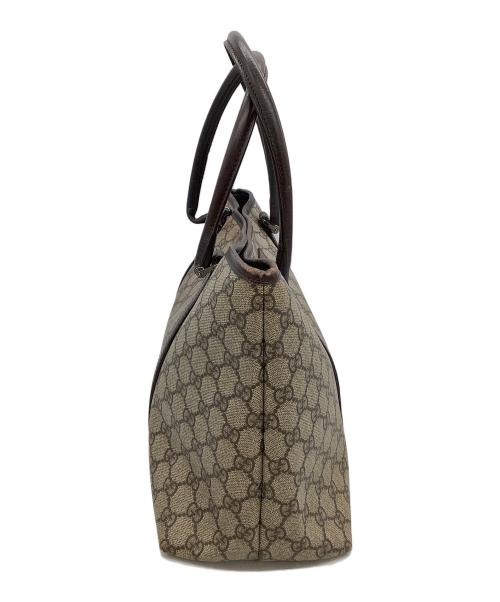 GUCCI（グッチ）GUCCI (グッチ) ハンドバッグ ブラウン×ベージュの古着・服飾アイテム