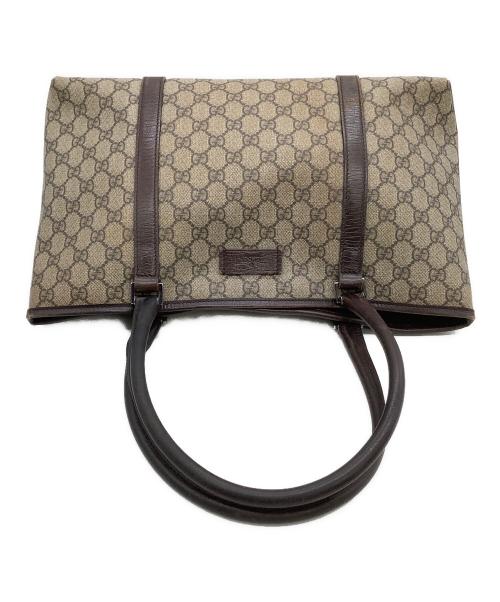 GUCCI（グッチ）GUCCI (グッチ) ハンドバッグ ブラウン×ベージュの古着・服飾アイテム