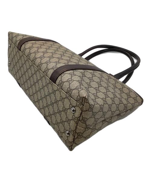 GUCCI（グッチ）GUCCI (グッチ) ハンドバッグ ブラウン×ベージュの古着・服飾アイテム