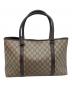 GUCCI (グッチ) ハンドバッグ ブラウン×ベージュ：14000円