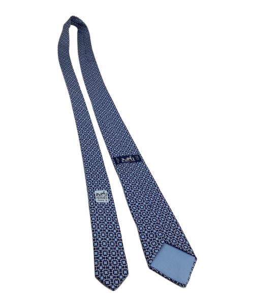 HERMES（エルメス）HERMES (エルメス) ネクタイ 総柄 ブルー サイズ:不明の古着・服飾アイテム