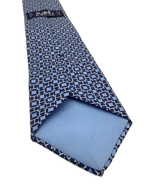 HERMES（エルメス）HERMES (エルメス) ネクタイ 総柄 ブルー サイズ:不明の古着・服飾アイテム