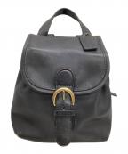 COACHコーチ）の古着「レザーリュック OLD COACH」｜ブラック