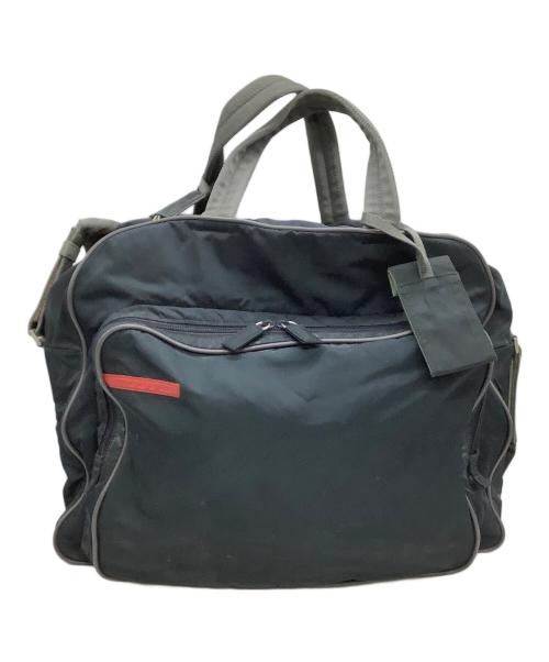 PRADA（プラダ）PRADA (プラダ) ボストンバッグ ブラック×グレーの古着・服飾アイテム