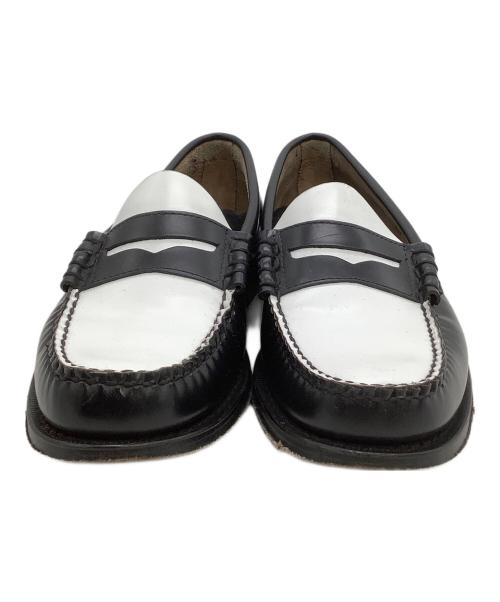 G.H.BASS（ジーエイチバス）G.H.BASS (ジーエイチバス) コインローファー ホワイト×ブラック サイズ:39 1/2の古着・服飾アイテム