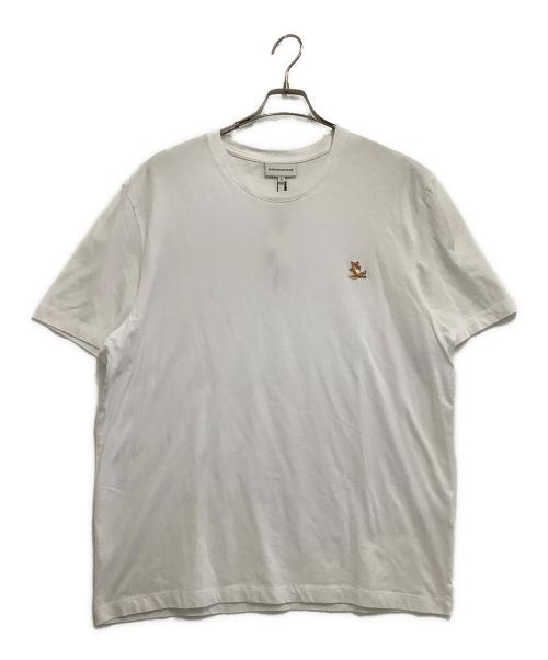 maison kitsune（メゾンキツネ）maison kitsune (メゾンキツネ) チラックスフォックスTシャツ ホワイト サイズ:XL 未使用品の古着・服飾アイテム