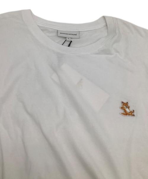 maison kitsune（メゾンキツネ）maison kitsune (メゾンキツネ) チラックスフォックスTシャツ ホワイト サイズ:XL 未使用品の古着・服飾アイテム