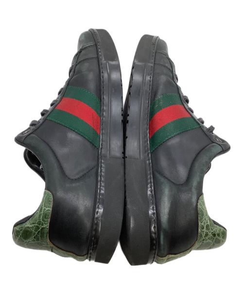 GUCCI（グッチ）GUCCI (グッチ) ローカットスニーカー ブラック サイズ:42の古着・服飾アイテム