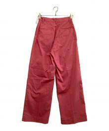 YANUK（ヤヌーク）の古着「ワイドパンツ　タック ワイド トラウザーズ」｜ピンク