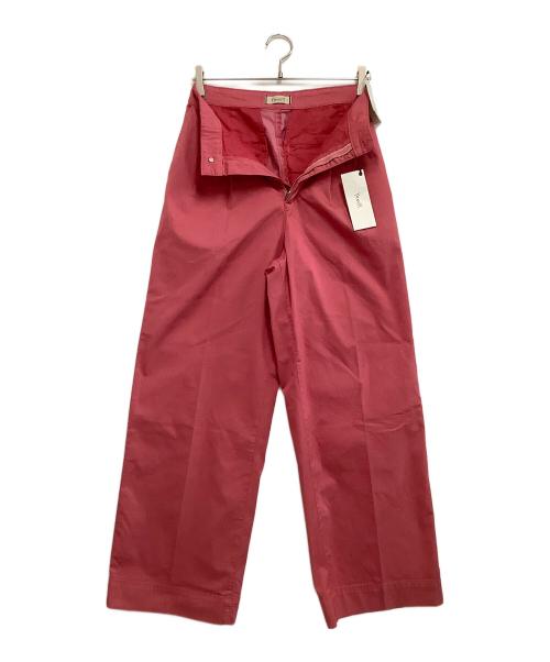 YANUK（ヤヌーク）YANUK (ヤヌーク) ワイドパンツ　タック ワイド トラウザーズ ピンク サイズ:M 未使用品の古着・服飾アイテム