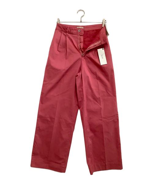 YANUK（ヤヌーク）YANUK (ヤヌーク) ワイドパンツ　タック ワイド トラウザーズ ピンク サイズ:M 未使用品の古着・服飾アイテム