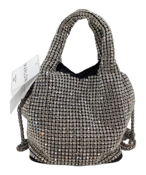 MARLON（マロン）MARLON (マロン) ラインストーン2WAYバッグ シルバー 未使用品の古着・服飾アイテム