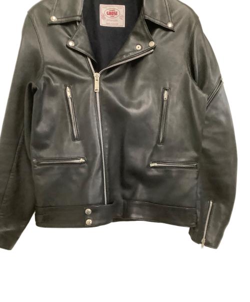 JAMES GROSE（ジェームスグロース）JAMES GROSE (ジェームスグロース) ABAHOUSE (アバハウス) ダブルライダースジャケット MANILA JACKET ブラック サイズ:40Sの古着・服飾アイテム