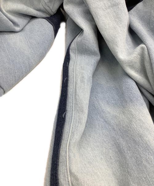 REFLEM（レフレム）REFLEM (レフレム) ジップパーカー BIG切替ハイネックデニムパーカー ブルー×インディゴ サイズ:freeの古着・服飾アイテム