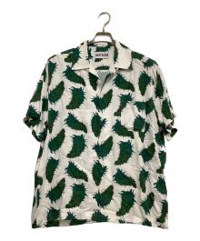 NEAT ALOHA（ニートアロハ）の古着「開襟シャツ 総柄」｜ホワイト×グリーン