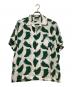 NEAT ALOHA（ニートアロハ）の古着「開襟シャツ 総柄」｜ホワイト×グリーン