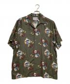 NEAT ALOHAニートアロハ）の古着「開襟シャツ 猫」｜グレー