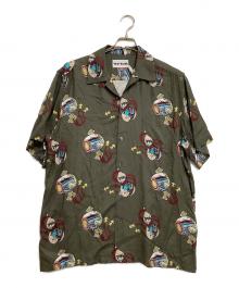 NEAT ALOHA（ニートアロハ）の古着「開襟シャツ 猫」｜グレー