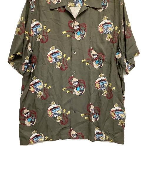 NEAT ALOHA（ニートアロハ）NEAT ALOHA (ニートアロハ) 開襟シャツ 猫 グレー サイズ:Lの古着・服飾アイテム