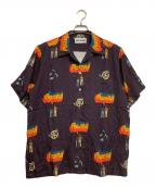 NEAT ALOHAニートアロハ）の古着「開襟シャツ Peaceful」｜パープル