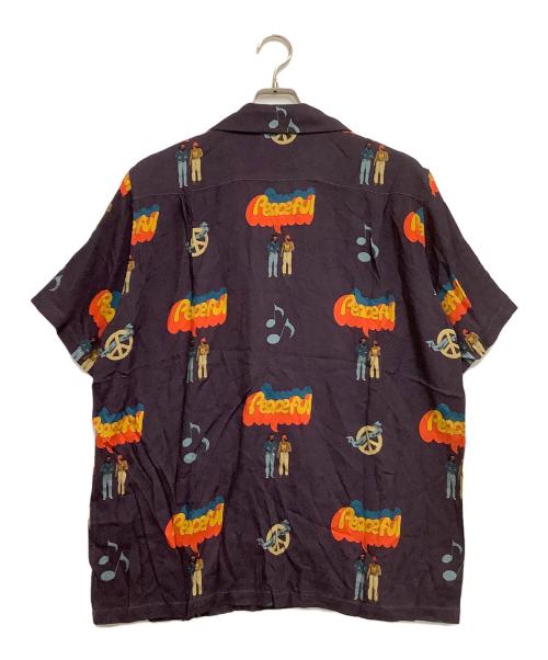 NEAT ALOHA（ニートアロハ）NEAT ALOHA (ニートアロハ) 開襟シャツ Peaceful パープル サイズ:Lの古着・服飾アイテム