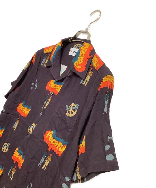 NEAT ALOHA（ニートアロハ）NEAT ALOHA (ニートアロハ) 開襟シャツ Peaceful パープル サイズ:Lの古着・服飾アイテム