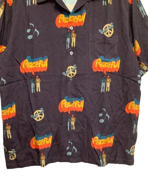 NEAT ALOHA（ニートアロハ）NEAT ALOHA (ニートアロハ) 開襟シャツ Peaceful パープル サイズ:Lの古着・服飾アイテム