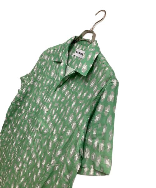 NEAT ALOHA（ニートアロハ）NEAT ALOHA (ニートアロハ) 開襟シャツ 総柄 グリーン×グレー サイズ:Lの古着・服飾アイテム