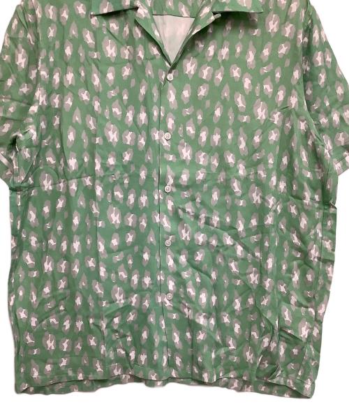 NEAT ALOHA（ニートアロハ）NEAT ALOHA (ニートアロハ) 開襟シャツ 総柄 グリーン×グレー サイズ:Lの古着・服飾アイテム