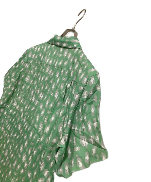 NEAT ALOHA（ニートアロハ）NEAT ALOHA (ニートアロハ) 開襟シャツ 総柄 グリーン×グレー サイズ:Lの古着・服飾アイテム