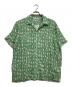 NEAT ALOHA（ニートアロハ）の古着「開襟シャツ 総柄」｜グリーン×グレー