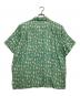 NEAT ALOHA (ニートアロハ) 開襟シャツ 総柄 グリーン×グレー サイズ:L：8000円