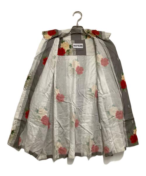 NEAT ALOHA（ニートアロハ）NEAT ALOHA (ニートアロハ) 長袖開襟シャツ グレー×ホワイト サイズ:Mの古着・服飾アイテム